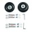 Ricrrover Luggage Suitcase Wheels Kit 84x24mm/3.3x0.94 w/ 6mm ABEC 608zz Inline Outdoor Skate Replacement Wheels, Set of (2) (OD:84 W:24 ID:6 Axles:35&40mm)