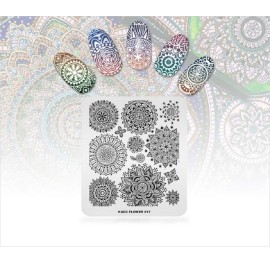 KADS 5Pcs/Set Nail Template Nail Art Template Decoration Tool Flower Image Plate