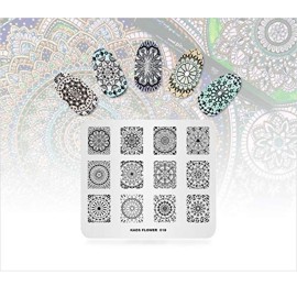 KADS 5Pcs/Set Nail Template Nail Art Template Decoration Tool Flower Image Plate