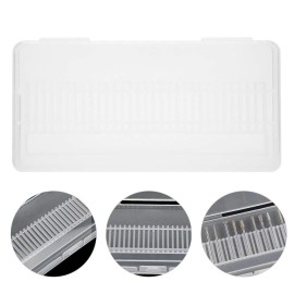 Nail Drill Bits Case, 30 Holes Nail Drill Bits Storage Box Manicure Drill Bits Container Holder Display Case Organizer, Empty Nail Grinding Organizer Case