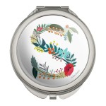 GRAPHICS & MORE Letter S Floral Monogram Initial Compact Travel Purse Handbag Makeup Mirror