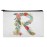 Letter R Floral Monogram Initial Makeup Cosmetic Bag Organizer Pouch