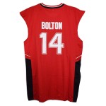 AIFFEE 14 Bolton Wildcats Red Color Basketball Jersey S-XXL 90S Hip Hop Clothing for Party, Stitched Letters and Numbers (M)