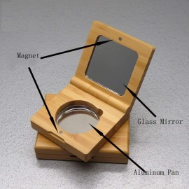 mollensiuer Bamboo Empty Eye Shadow Case Box Single Aluminum Palette Pans Magnetic Eyeshadow Makeup Palette Cosmetics Organizer Container for Eye Shadow, Blush, Powder mollensiuer Bamboo Empty Eye Shadow Case Box Single Aluminum Palette Pans Magnetic Eyeshadow Makeup Palette Cosmetics Organizer Container for Eye Shadow, Blush, Powder