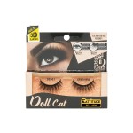 EBIN NEW YORK Cattitude 3D Lash Doll Cat - Genevieve 3D Lash Look Long Voluminous Wispy Hair Lightweight Comfortable Wear Reusable
