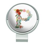 GRAPHICS & MORE Letter P Floral Monogram Initial Golf Hat Clip with Magnetic Ball Marker