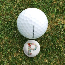 GRAPHICS & MORE Letter P Floral Monogram Initial Golf Hat Clip with Magnetic Ball Marker