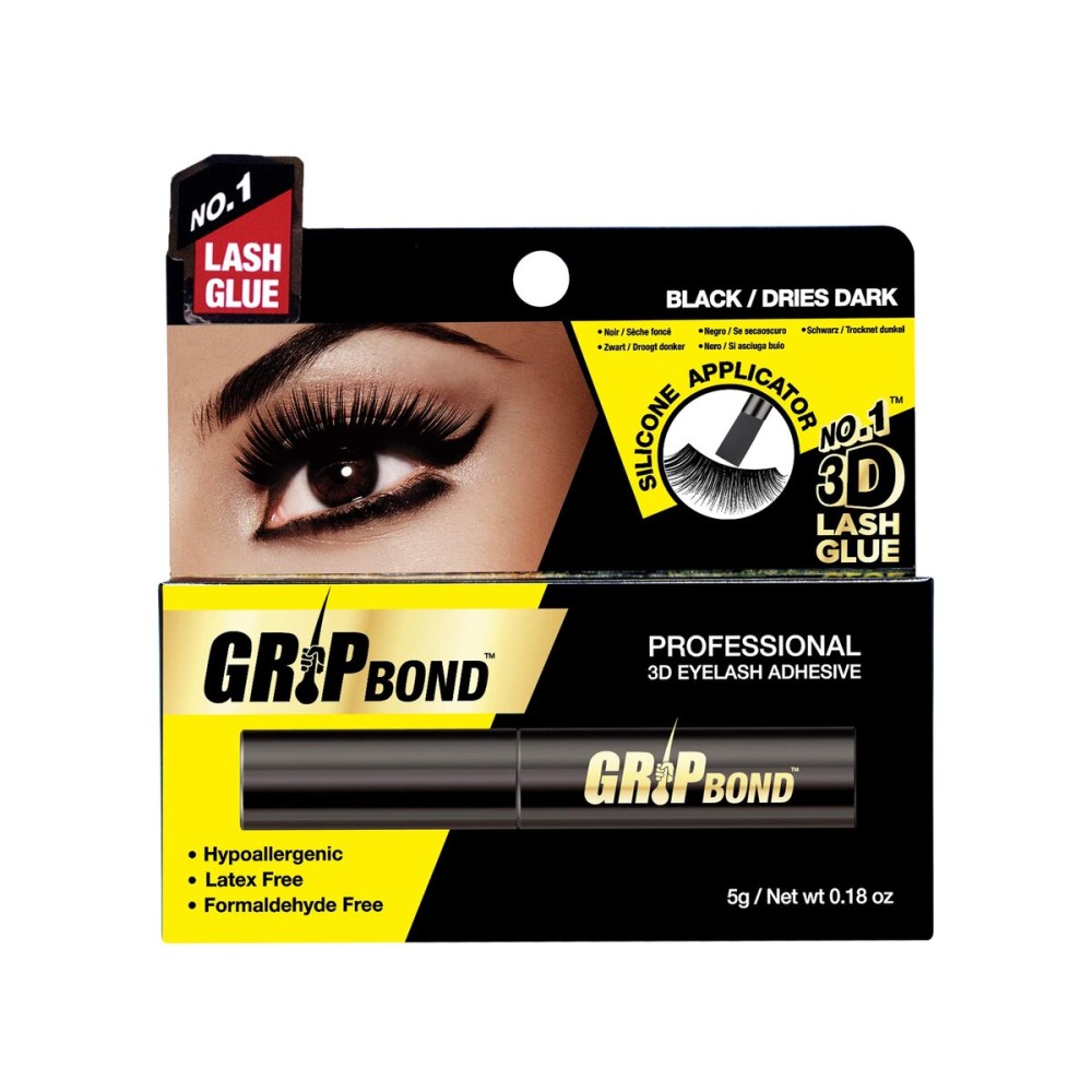 EBIN NEW YORK Grip Bond Eyelash Adhesive (Paddle Type, Black/Dries Dark, 0.18 oz) | Hypoallergenic Latex Free Formaldehyde Free Lasts All Day Ideal for Sensitive Skins EBIN NEW YORK Grip Bond Eyelash Adhesive (Paddle Type, Black/Dries Dark, 0.18 oz) | Hypoallergenic Latex Free Formaldehyde Free Lasts All Day Ideal for Sensitive Skins