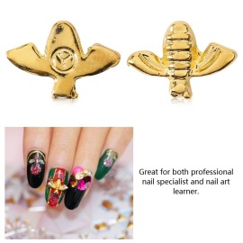 GOTOTOP 100 Pcs/Bag Nail Art Studs Metal Bees 3D Decoration Stick Gold Silver Decals Manicure for Nail DIY Art Makeups Supplies(Gold) GOTOTOP 100 Pcs/Bag Nail Art Studs Metal Bees 3D Decoration Stick Gold Silver Decals Manicure for Nail DIY Art Makeups Supplies(Gold)