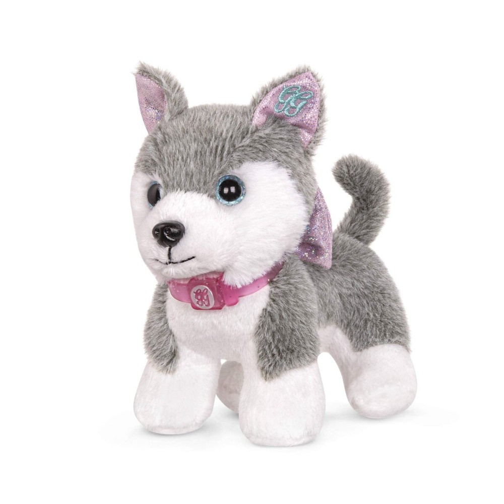 Glitter Girls- 14-Inch Doll Accessories - Alaska - Plush Toy Dog - Puppy Pet Accessory - Toys, Clothes, and Accessories for Girls 3 and up, Grey, White
