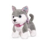 Glitter Girls- 14-Inch Doll Accessories - Alaska - Plush Toy Dog - Puppy Pet Accessory - Toys, Clothes, and Accessories for Girls 3 and up, Grey, White