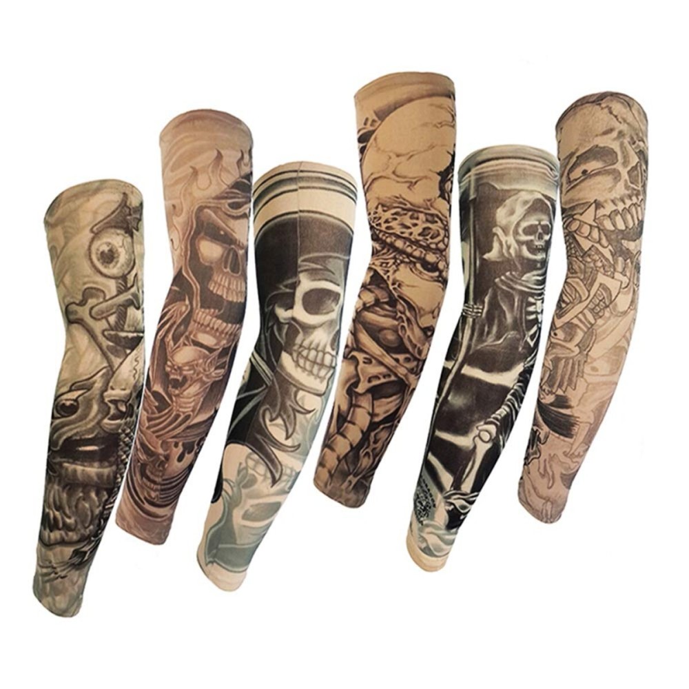 Jurxy 6 Pcs Temporary Tattoo Sleeves Fake Slip On Tattoo Arm Sleeves Kit Arm Sunscreen Stockings Accessories for Unisex Party Cool Men Women - Style L Jurxy 6 Pcs Temporary Tattoo Sleeves Fake Slip On Tattoo Arm Sleeves Kit Arm Sunscreen Stockings Accessories for Unisex Party Cool Men Women - Style L
