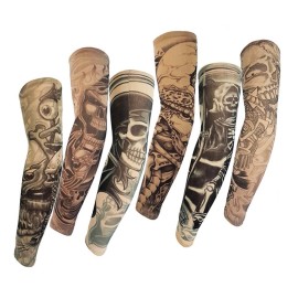 Jurxy 6 Pcs Temporary Tattoo Sleeves Fake Slip On Tattoo Arm Sleeves Kit Arm Sunscreen Stockings Accessories for Unisex Party Cool Men Women - Style L Jurxy 6 Pcs Temporary Tattoo Sleeves Fake Slip On Tattoo Arm Sleeves Kit Arm Sunscreen Stockings Accessories for Unisex Party Cool Men Women - Style L