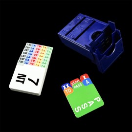 Set of 4 Blue Color Choice Bridge Playing Cards with Bridge Bidding Box and Bridge Playing Cards Together Play in Tournment