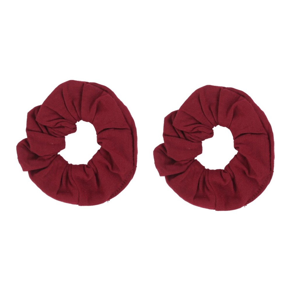 Set of 2 Solid Scrunchies - Burgundy