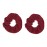 Set of 2 Solid Scrunchies - Burgundy