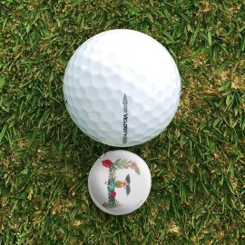GRAPHICS & MORE Letter F Floral Monogram Initial Golf Hat Clip with Magnetic Ball Marker