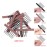 YANTAISIYU 24 Pcs/Lot Steel Wig Clips with Cloth Combs for Hairpiece Caps and Wig Making Accessories (Light Brown)