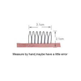 YANTAISIYU 24 Pcs/Lot Steel Wig Clips with Cloth Combs for Hairpiece Caps and Wig Making Accessories (Light Brown)