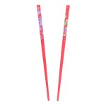 Set of Two Wooden Hair Sticks With Flowers Hair Pin Chopsticks 7 inches Long for Women - Red