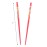 Set of Wooden Hair Sticks With Chinese Dragon Chopsticks - Red Medium