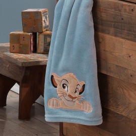 Lambs & Ivy Lion King Adventure Baby Blanket, Blue , 30x40 Inch (Pack of 1)