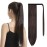 BARSDAR Dark Brown Straight Wrap Ponytail Extension - 26 Inch Long Straight Wrap Around Ponytails for Black Women, Clip in Ponytails Hair Extensions Synthetic Brown Pony Tails Hairpieces