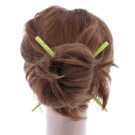 Set of Wooden Hair Sticks With Chinese Dragon Chopsticks - Green Set of Wooden Hair Sticks With Chinese Dragon Chopsticks - Green