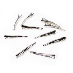 DIY Hair Clips Kit, Alligator Clips, French Barrette Clips, Snap clips (100pc 1.75(45mm) Skinny Single Prong Alligator Hair Clips W/Teeth)