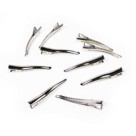 DIY Hair Clips Kit, Alligator Clips, French Barrette Clips, Snap clips (100pc 1.75(45mm) Skinny Single Prong Alligator Hair Clips W/Teeth)