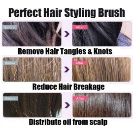 2 Pcs Boar Bristle Detangler Vent Brush Curved Vented Paddle Brush for Blow Drying, Anti-frizz Detangling Styling Hairbrush Comb for Curly Fine Straight Natural Tangled Hair, Wet or Dry Use 2 Pcs Boar Bristle Detangler Vent Brush Curved Vented Paddle Brush for Blow Drying, Anti-frizz Detangling Styling Hairbrush Comb for Curly Fine Straight Natural Tangled Hair, Wet or Dry Use