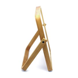 Buwico Rectangle Standing Vanity Makeup Mirror, Wood Frame, 10.2L x 7.3W, Modern Style, Tabletop Mount, Bathroom & Home Decor Buwico Rectangle Standing Vanity Makeup Mirror, Wood Frame, 10.2L x 7.3W, Modern Style, Tabletop Mount, Bathroom & Home Decor