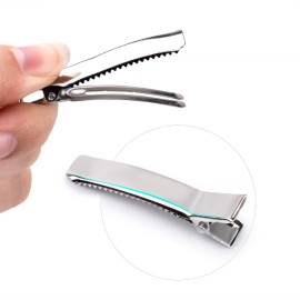 Jdesun 50 Pieces 2 Inches Alligator Hair Clips Metal Single Prong Curl Clips Hairpins Teeth Bow Hair Clips for Salon Girls Hair Styling DIY Accessories