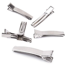 Jdesun 50 Pieces 2 Inches Alligator Hair Clips Metal Single Prong Curl Clips Hairpins Teeth Bow Hair Clips for Salon Girls Hair Styling DIY Accessories