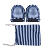 Foldable Travel Slippers - Soft Cotton Anti-slip, SPA/House/Guest Slippers for Family,Hotel,Portable,Not Disposable,Men & Women (Blue stripes)