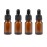 4PCS 15ml (1/2 oz) Empty Refillable Amber Glass Droppers Essential Oil Bottles Aromatherapy Cosmetics Elite Fluid Container Jar Pot Holder with Glass Eye Dropper and Black Caps