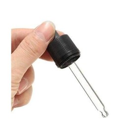 4PCS 15ml (1/2 oz) Empty Refillable Amber Glass Droppers Essential Oil Bottles Aromatherapy Cosmetics Elite Fluid Container Jar Pot Holder with Glass Eye Dropper and Black Caps