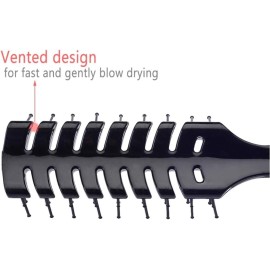 Mens Vented Hair Brush for Blow Drying, Anti Static Vent Hairbrush for Styling Fine, Curly, Wavy, Wet or Dry Hair Mens Vented Hair Brush for Blow Drying, Anti Static Vent Hairbrush for Styling Fine, Curly, Wavy, Wet or Dry Hair
