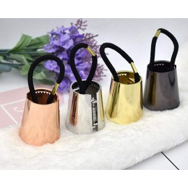 Fodattm Set of 4 Fashion Punk Gothic Alloy Ponytail Cuff Elastic Hair Tie (Large)