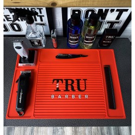TRU BARBER Organizer Mat 18 X 13 (RED) Flexible PVC Station Mat, Salon Barbershop Work Station Pads, Beauty Salon Tools, Counter mat for Clippers, Anti Slip TRU BARBER Organizer Mat 18 X 13 (RED) Flexible PVC Station Mat, Salon Barbershop Work Station Pads, Beauty Salon Tools, Counter mat for Clippers, Anti Slip