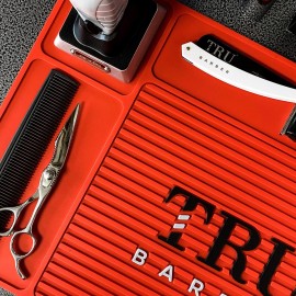 TRU BARBER Organizer Mat 18 X 13 (RED) Flexible PVC Station Mat, Salon Barbershop Work Station Pads, Beauty Salon Tools, Counter mat for Clippers, Anti Slip TRU BARBER Organizer Mat 18 X 13 (RED) Flexible PVC Station Mat, Salon Barbershop Work Station Pads, Beauty Salon Tools, Counter mat for Clippers, Anti Slip