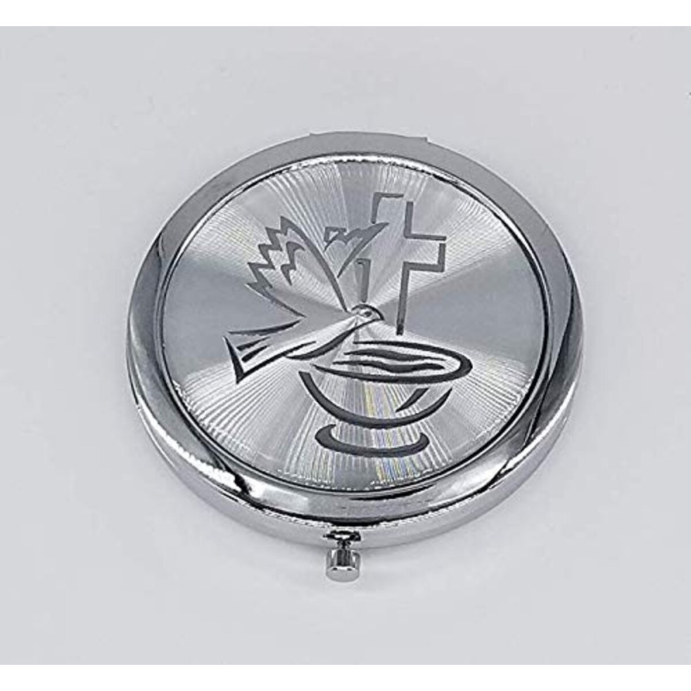 12 Pcs Baptism Compact Mirror Favor -Bautizo Recuerdos/Holy Spirit Makeup Compact/First Communion Silver 12 Pcs Baptism Compact Mirror Favor -Bautizo Recuerdos/Holy Spirit Makeup Compact/First Communion Silver