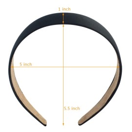 HOVEOX 9 Pieces Hard Headbands 1 Inch Wide Non-slip Ribbon Hairband for Women Girl Mixed Colors