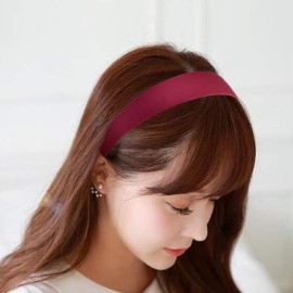 HOVEOX 9 Pieces Hard Headbands 1 Inch Wide Non-slip Ribbon Hairband for Women Girl Mixed Colors
