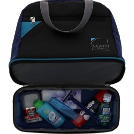 Lewis N. Clark Deluxe Travelflex Toiletry Kit, Makeup Bag, Shower Caddy + Travel Organizer Toiletry Kit, for Luggage, Carryon or Suitcase, Blue