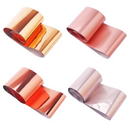 SILPECWEE 10 Rolls Gold Rose Gold Flakes Metallic Nail Transfer Foils - Nail Art Stickers & Design Stickers - 1.57inches39.4inches