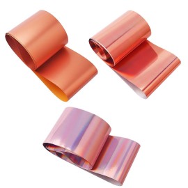 SILPECWEE 10 Rolls Gold Rose Gold Flakes Metallic Nail Transfer Foils - Nail Art Stickers & Design Stickers - 1.57inches39.4inches