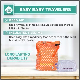 Easy Baby - Diaper, Bottle, and Supplies - Organizer Pouches and Changing Pad - Change, Feed, Dress, and Clean Me (8 Pack Laguna) | Organizing Packing Tote Cubes for Baby Items