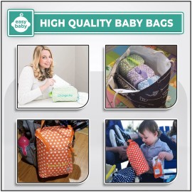 Easy Baby - Diaper, Bottle, and Supplies - Organizer Pouches and Changing Pad - Change, Feed, Dress, and Clean Me (8 Pack Laguna) | Organizing Packing Tote Cubes for Baby Items