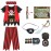 Lingway Toys Kids Pirate Costume,Pirate Role Play Dress Up Completed 8pcs Set for Kids 5-6years